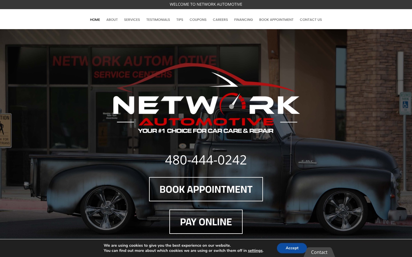 Network Automotive website built by Provision Digital